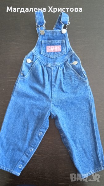 Бебешки дънков гащеризон, снимка 1