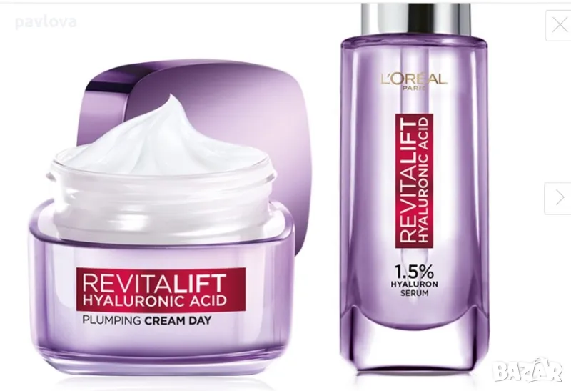 Сет L'OREAL Paris Revitalift Filler който го няма в Бг крем и серум, снимка 1