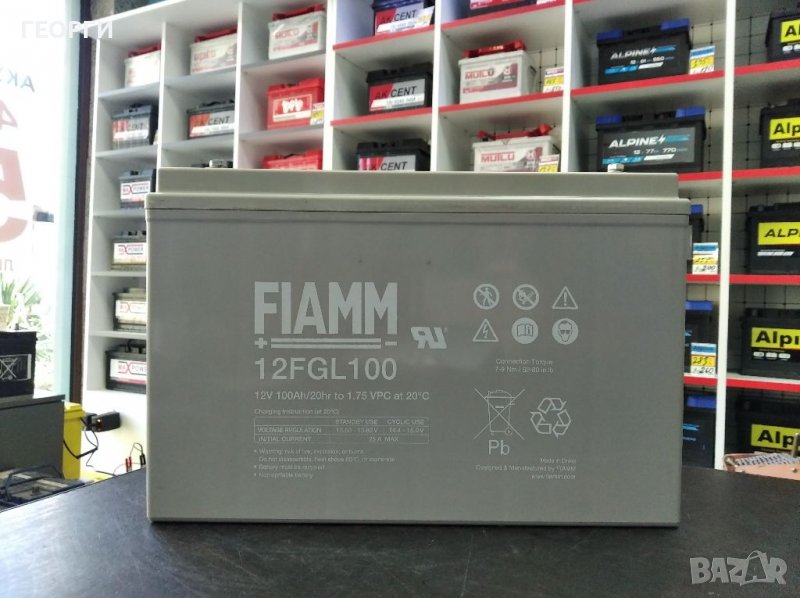 Тягов акумулатор FIAMM 100ah, снимка 1