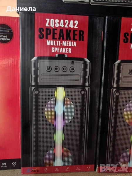 Преносима Bluetooth тонколона + микрофон & дистанционно 🎤🎛️ , снимка 1