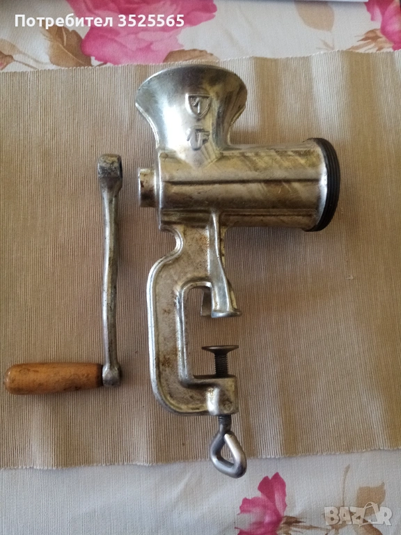 Ръчна машинка за мелене на месо № 8, снимка 1