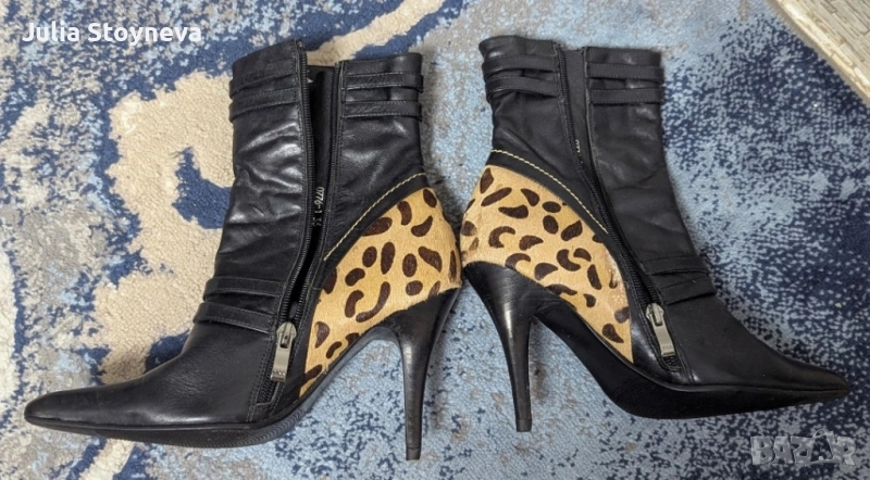 Дамски боти естествена кожа с косъм от пони, снимка 1