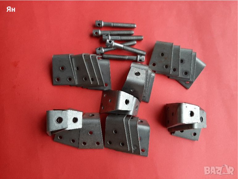 Стоманени Окачвачи/Планки за тежки табла/шкафове-32бр , снимка 1