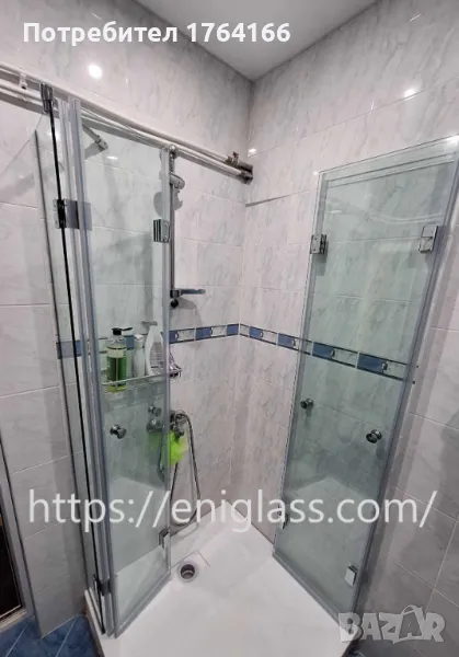 Стъклена преграда - протектор за бойлер монтиран на стената в баня, снимка 1