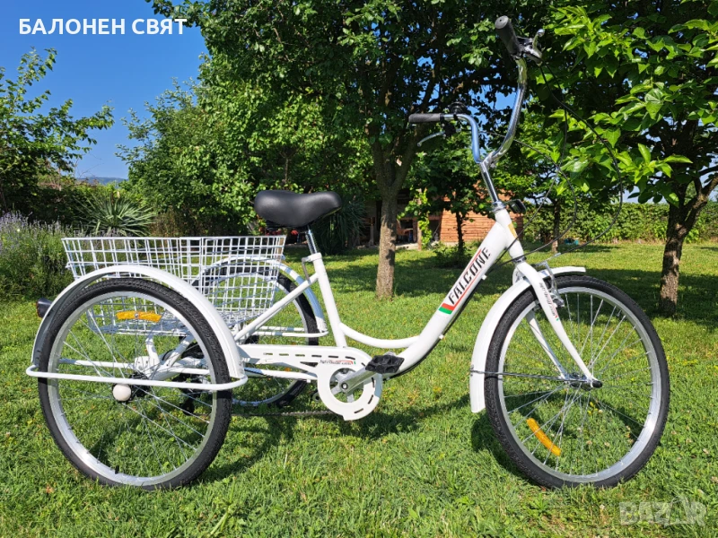 MEGA BRAND намаление и Безплатна Доставка, Семейна Триколка 24 цола, 6 скорости, Голям Кош, снимка 1