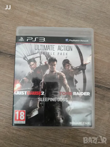 Ultimate Action Triple Pack - Just Cause 2, Sleeping Dogs, Tomb Raider 45лвИгра за Playstation 3 PS3, снимка 1
