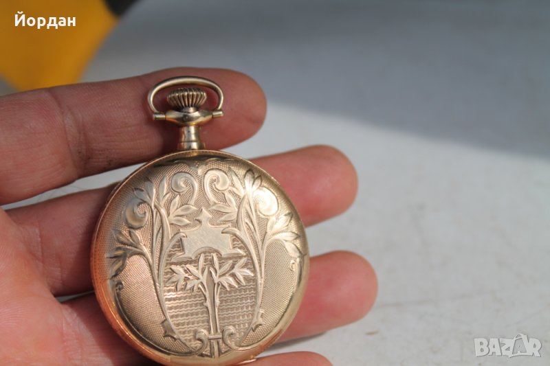 Златен 14К Джобен часовник ELGIN , снимка 1