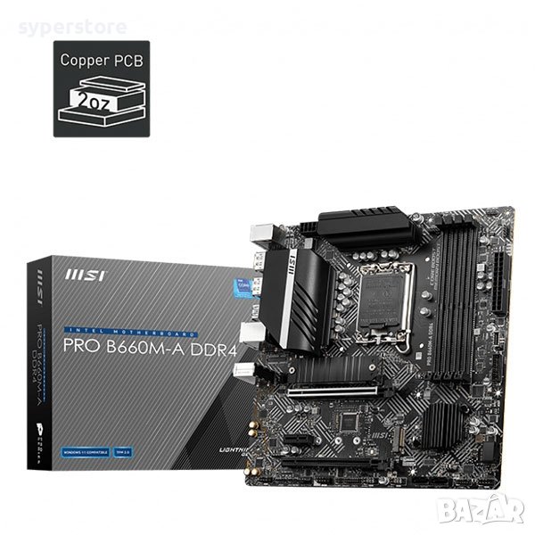 Дънна платка за компютър, MSI PRO B660M-A DDR4, SS300169, снимка 1