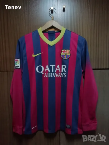 Барселона 2013/2014 оригинална тениска фланелка с дълги ръкави Barcelona Nike размер М , снимка 1