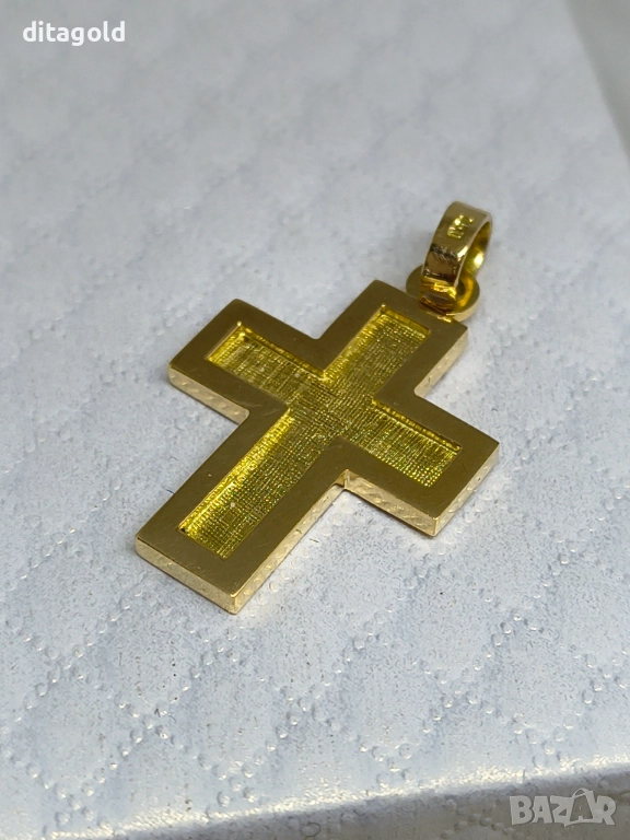 Златен 18К медальон кръст 8.45 гр 18К , снимка 1