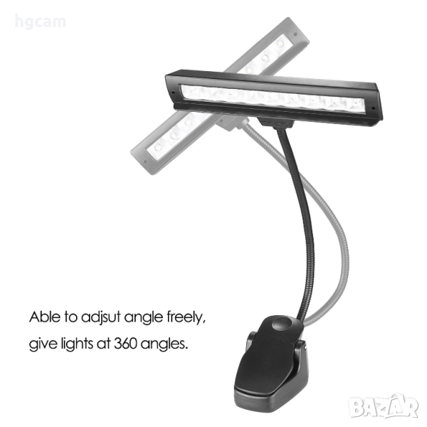 LED лампичка GARV R999 с гъвкаво рамо и защипване, снимка 1