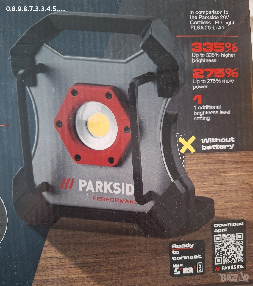 супер мощен акумулаторен прожектор на Parkside Performance 20V PPBSTA 20-li A1 , снимка 1