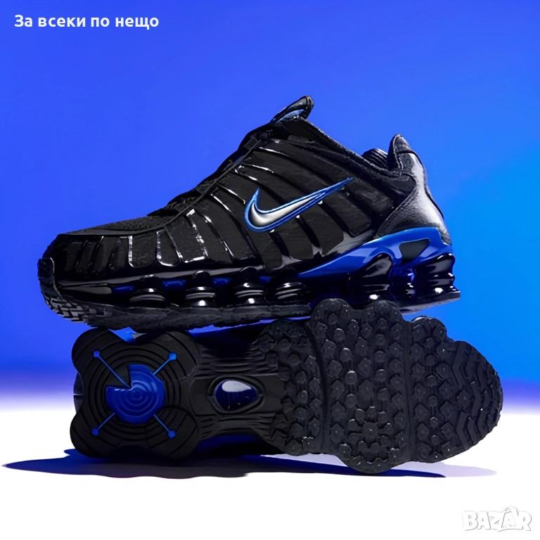 Nike Shox TL Мъжки Маратонки С Кутия👟Мъжки Спортни Обувки Черно и Синьо Код S412, снимка 1