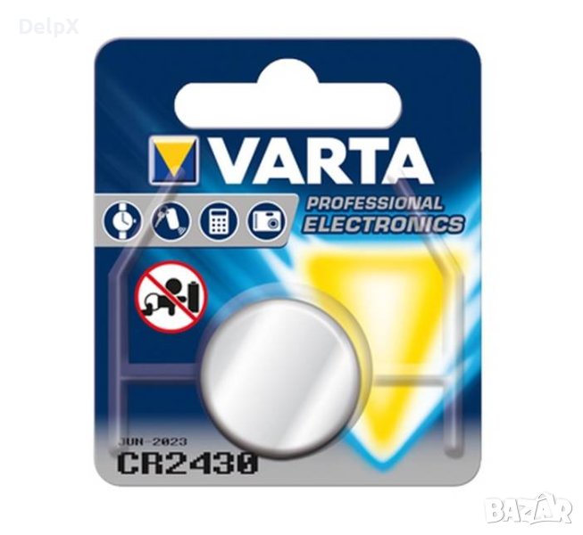 Литиева плоска батерия VARTA 3V CR2430 (DL2430), снимка 1