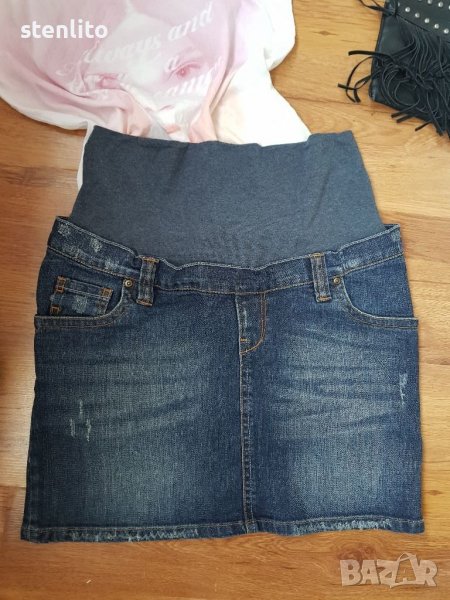 Дънкова пола за бременни LOVE2WAIT р-р 30, снимка 1