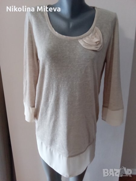 Блуза в цвят шампанско, снимка 1