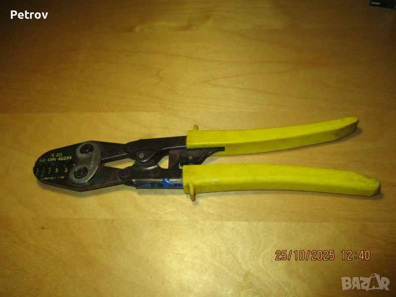 KLAUKE K25 für DIN 46234 - MADE IN GERMANY - PROFI DIN Пресоващи Клещи за кабелни обувки 0,75-16 mm², снимка 1