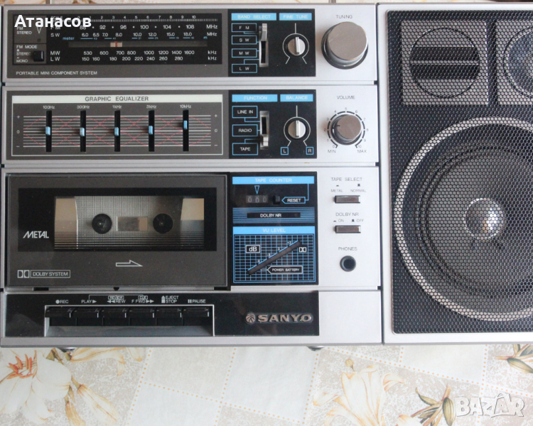 SANYO C35 Radio Double Cassette Player Tape Recorder BOOMBOX STEREO