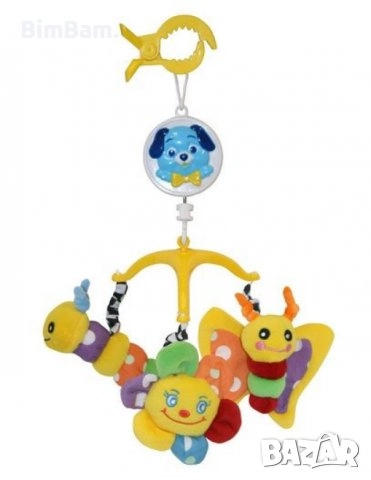 Занимателна музикална въртележка за количка / кошара- Пеперуда LORELLI TOYS, снимка 1