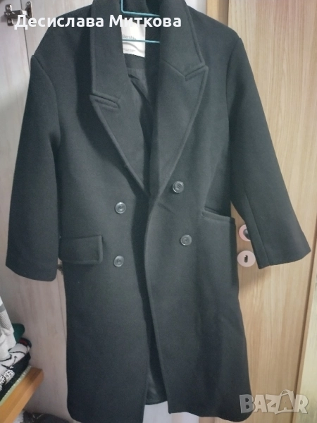 черно палто Bershka, снимка 1