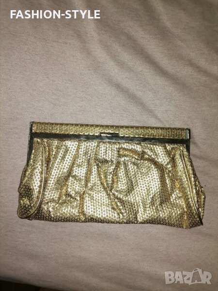 Дамска "Златна" чанта клъч, снимка 1