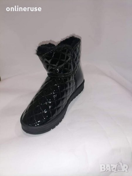 Дамски боти черно лак , снимка 1