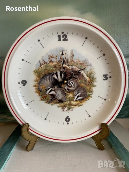 Порцеланов стенен часовник внос от Англия, снимка 1