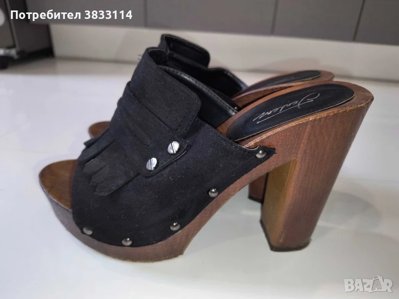 Дамско черно сабо ново , снимка 1