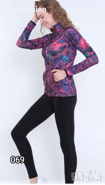 Дамски спортен комплект 🛑M L в лилаво и черно , снимка 1