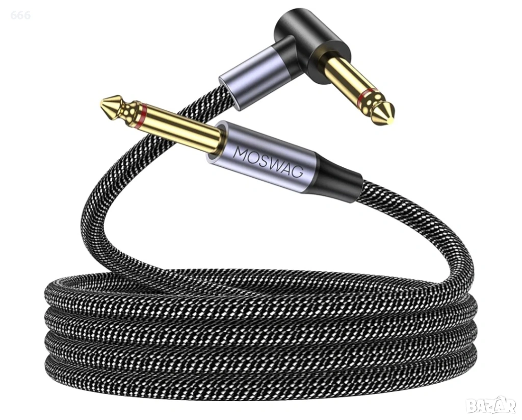Кабел за електрическа китара MOSWAG - 2 метра., снимка 1