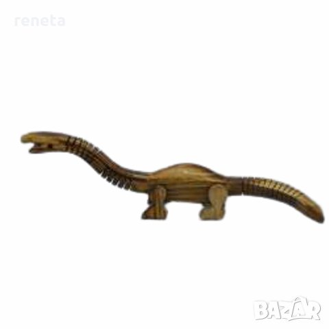 Динозавър , Дървен,Кафяв, 30 см, снимка 1