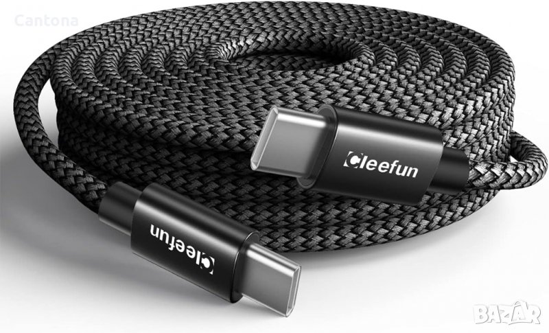 CLEEFUN USB C към USB C кабел 3 метра, за бързо зареждане PD 60 W, снимка 1