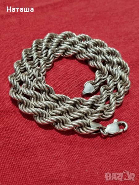 Сребърен синджир въже 925 , снимка 1