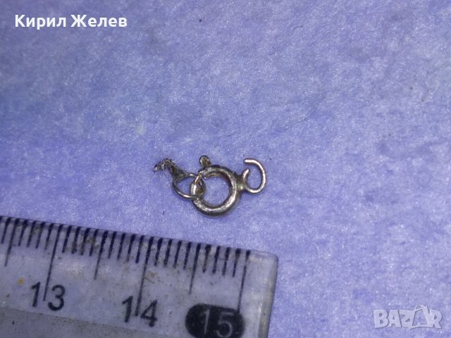 Стара СРЕБЪРНА КАРАБИНКА ЗАКОПЧАЛКА За ГРИВНА ВЕРИЖКА КОЛИЕ СРЕБРО 925 За РЕМОНТ ЧАСТИ 40653, снимка 6 - Други - 42761120