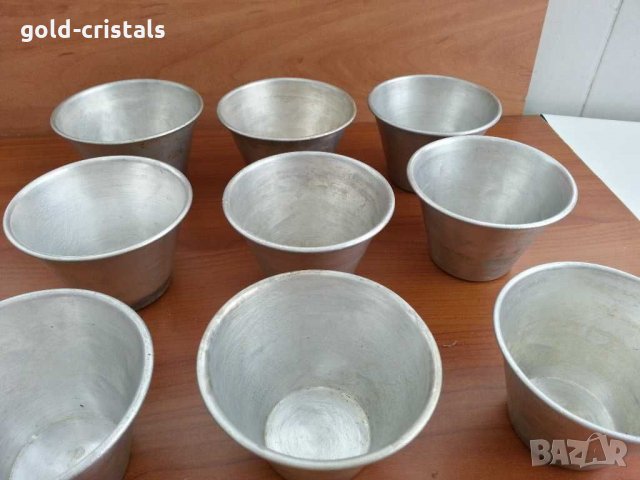 Стари метални алуминиеви чашки, снимка 5 - Антикварни и старинни предмети - 29850585