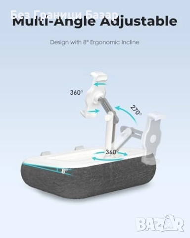 Нова Възглавница стойка за таблет и лаптоп 2 в 1 за легло диван четене работа, снимка 4 - Друга електроника - 51770184