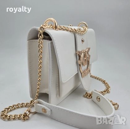 Pinko Нова Бяла Дамска Кожена Чанта Пинко , снимка 2 - Чанти - 54096248