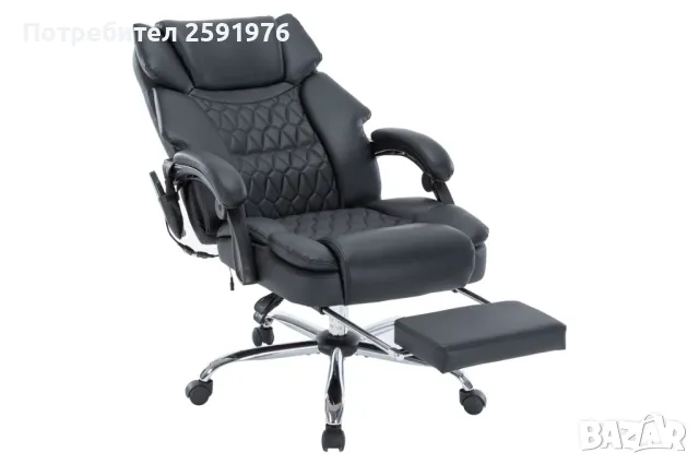 Директорски офис стол Thrive, с Масаж, Подгрев и функция Релах, Черен, снимка 1