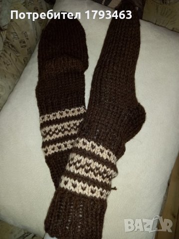 Ръчно плетени вълнени чорапи размер 36, снимка 1 - Други - 38593371