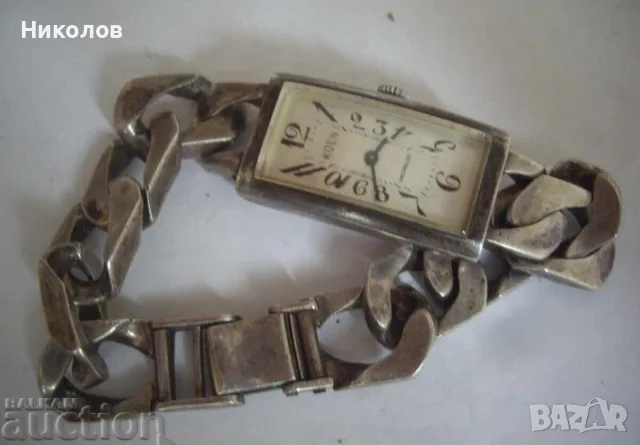 ROEN 100 ГОДИШЕН СРЕБЪРЕН ШВЕЙЦАРСКИ ЧАСОВНИК, снимка 5 - Мъжки - 55898079