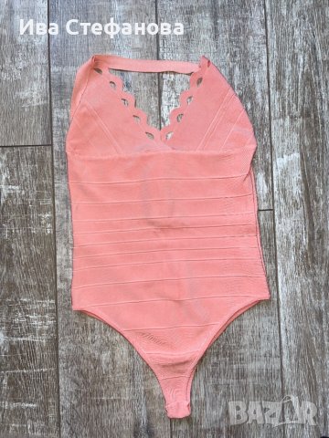 Жестоко ново бандажно боди цвят праскова , снимка 4 - Корсети, бюстиета, топове - 37661119