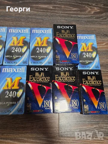 Продавам видео касетки чисто нови Sony E180, Maxell M240