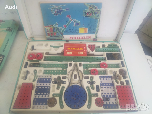 Немски детски матален конструктор. MARKLIN Metallbaukasten, снимка 13 - Конструктори - 54317349
