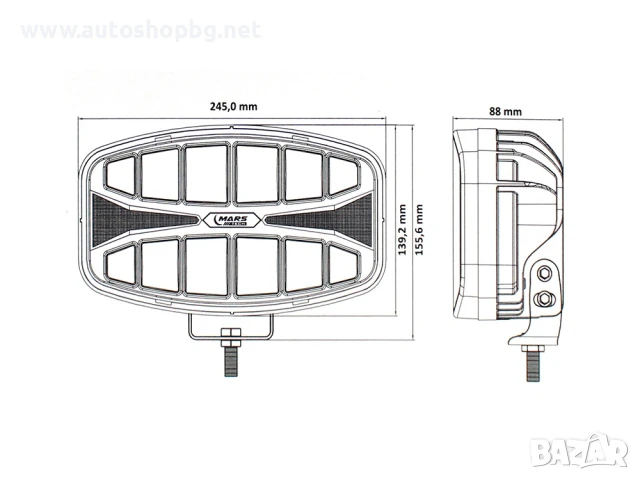Халоген/фар OPTIMO 250 LED с бяла и жълта светлина, снимка 4 - Аксесоари и консумативи - 51043359