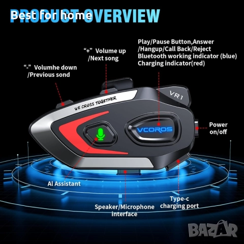 Мотоциклетни слушалки VR1, снимка 2 - Слушалки и портативни колонки - 52638602