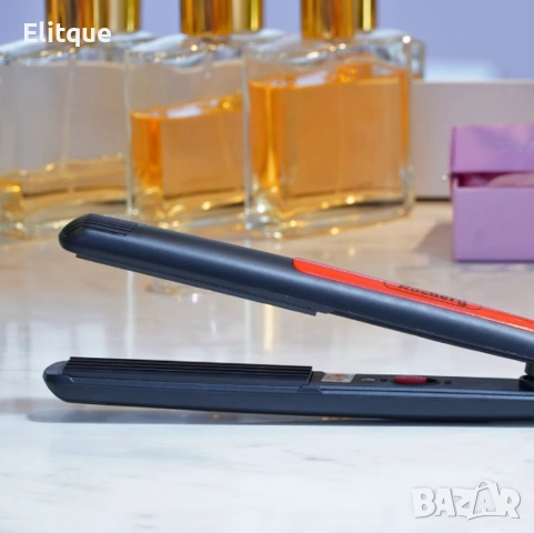 Преса за коса Rosberg, въпнообразна плоча, черно/ червено, 2 ГОДИНИ ГАРАНЦИЯ, снимка 9 - Други - 52841443