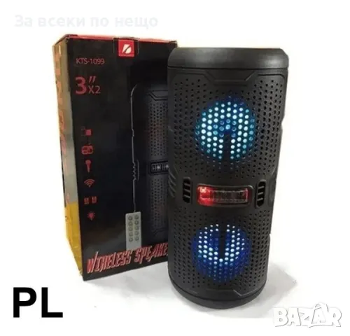 Двойна тонколона 2×3 инча,USB,FM Radio ,Bluetooth, LED Display/дистанционно управление, снимка 2 - Тонколони - 47309360