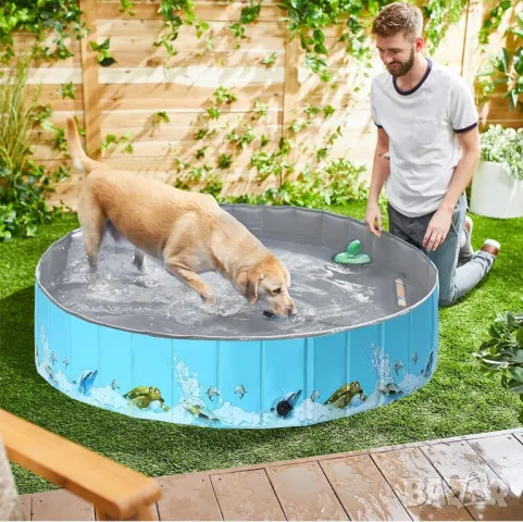 160х30см сгъваем твърд басейн за деца и кучета за многократна употреба, снимка 7 - Басейни и аксесоари - 49695315