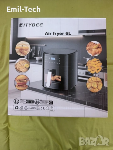 Air Fryer/Еър Фрайър Citybee 6L 1500W – 7 програми, нов, снимка 6 - Фритюрници - 53983340