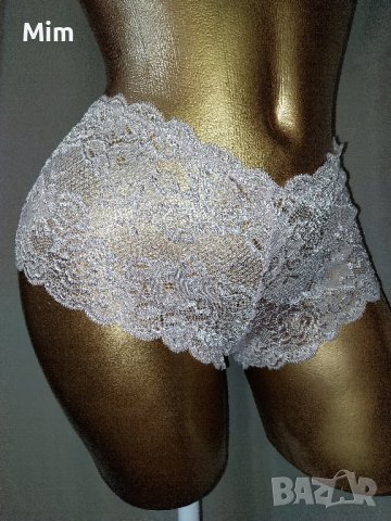 ONLY L Дантелена бразелиянка цвят шампанско 